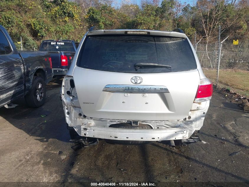 2013 Toyota Highlander Base Plus V6 VIN: 5TDZK3EH4DS110473 Lot: 40840408