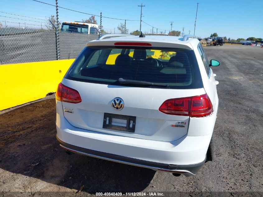 2017 Volkswagen Golf Alltrack Tsi S/Tsi Se/Tsi Sel VIN: 3VWH17AU4HM519617 Lot: 40840409