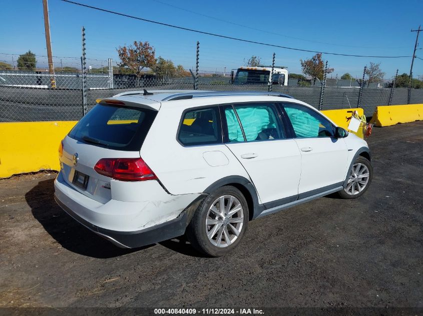 2017 Volkswagen Golf Alltrack Tsi S/Tsi Se/Tsi Sel VIN: 3VWH17AU4HM519617 Lot: 40840409