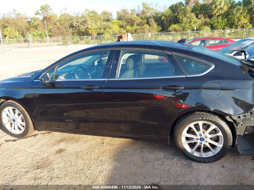 2019 Ford Fusion Se VIN: 3FA6P0HD8KR154364 Lot: 40840496