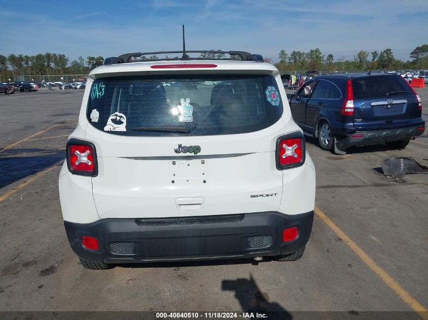 2020 Jeep Renegade Sport Fwd VIN: ZACNJAAB8LPL66096 Lot: 40840510