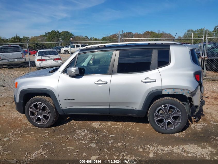 2018 Jeep Renegade Limited 4X4 VIN: ZACCJBDB6JPG72304 Lot: 40840696