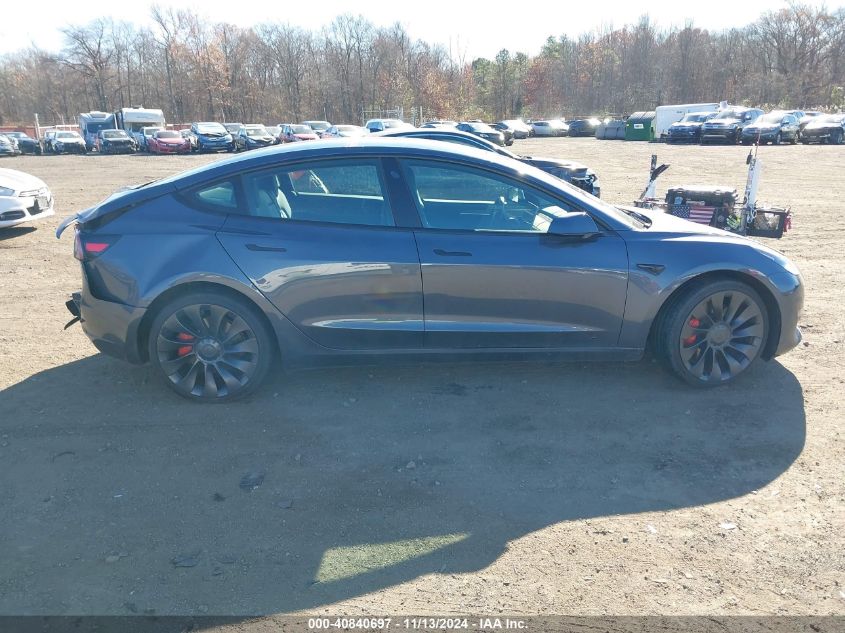 2023 Tesla Model 3 Performance Dual Motor All-Wheel Drive VIN: 5YJ3E1EC7PF561587 Lot: 40840697