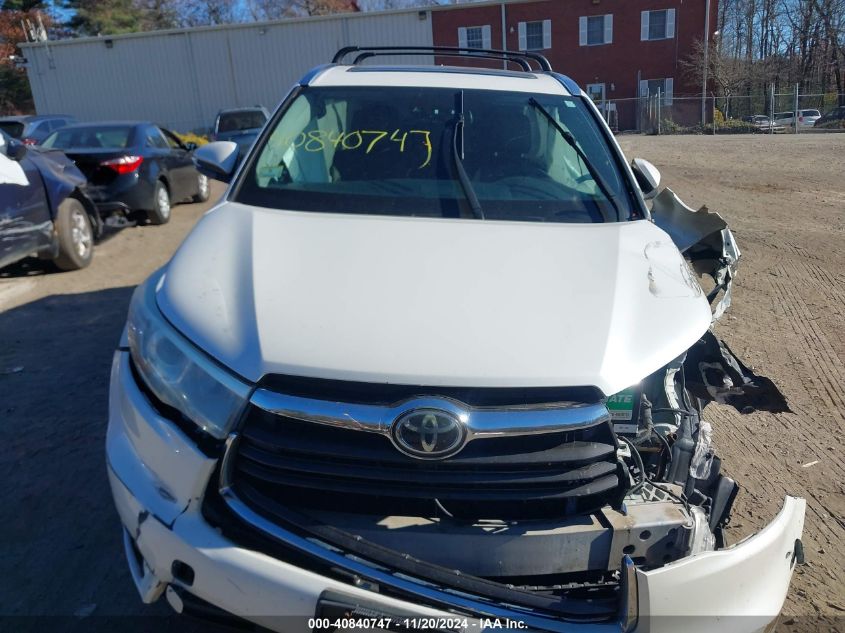 2015 Toyota Highlander Limited Platinum V6 VIN: 5TDDKRFH8FS146827 Lot: 40840747