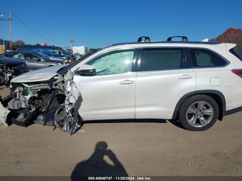 2015 Toyota Highlander Limited Platinum V6 VIN: 5TDDKRFH8FS146827 Lot: 40840747