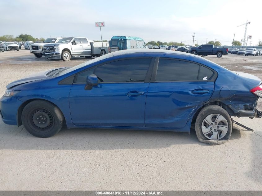 2015 Honda Civic Lx VIN: 19XFB2F55FE001180 Lot: 40841018