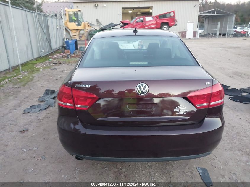 2013 Volkswagen Passat Se W/Sunroof VIN: 1VWBP7A31DC125645 Lot: 40841233