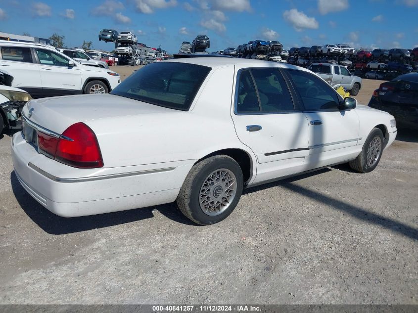 1999 Mercury Grand Marquis Gs VIN: 2MEFM74W6XX628418 Lot: 40841257