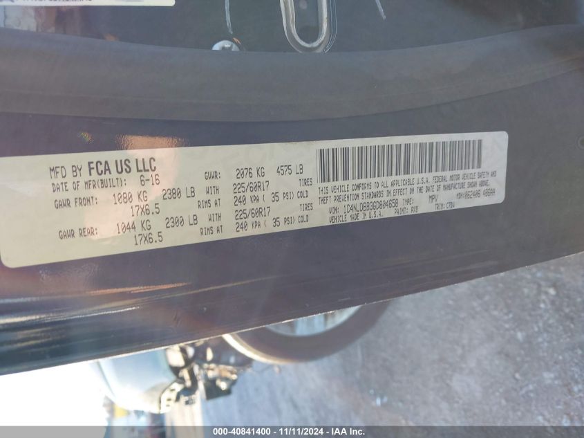 2016 JEEP COMPASS SPORT - 1C4NJDBB3GD804658