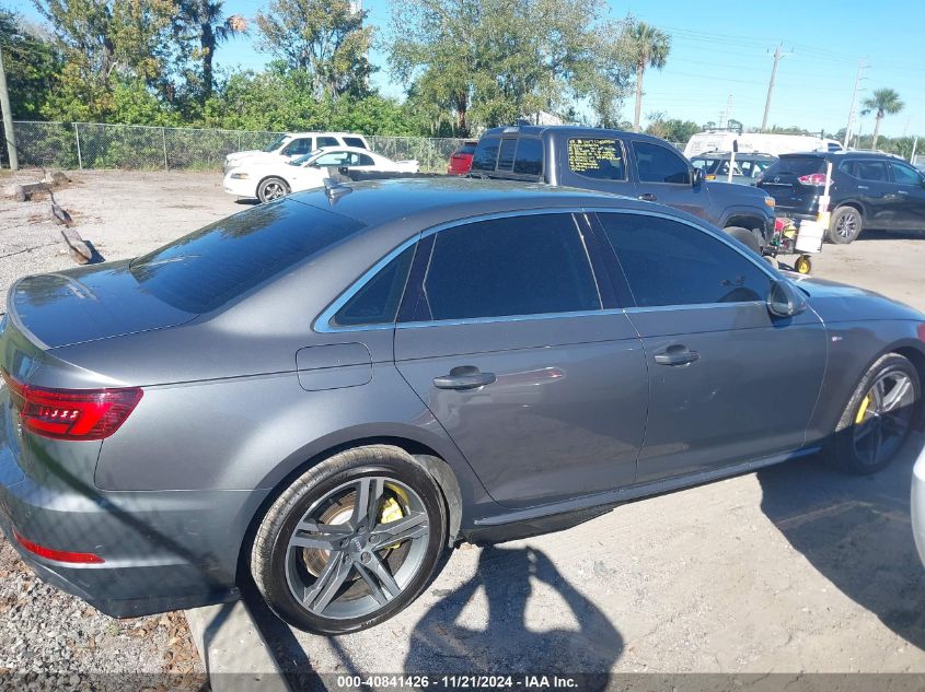 2018 AUDI A4 2.0T PREMIUM/2.0T TECH PREMIUM - WAUENAF47JA070644