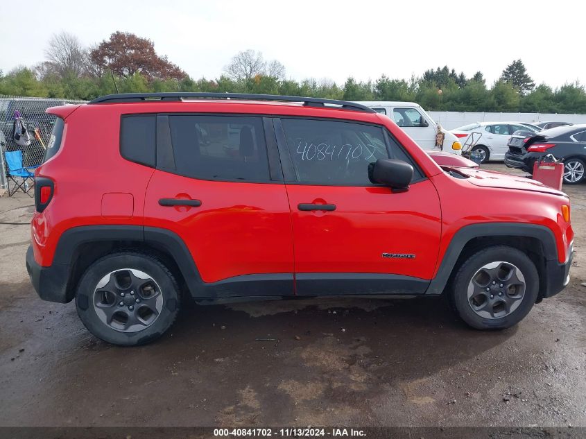 2018 Jeep Renegade Sport Fwd VIN: ZACCJAAB5JPG69036 Lot: 40841702