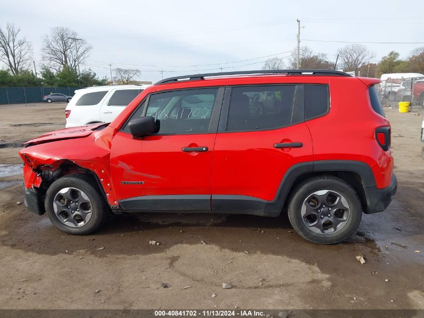 2018 Jeep Renegade Sport Fwd VIN: ZACCJAAB5JPG69036 Lot: 40841702