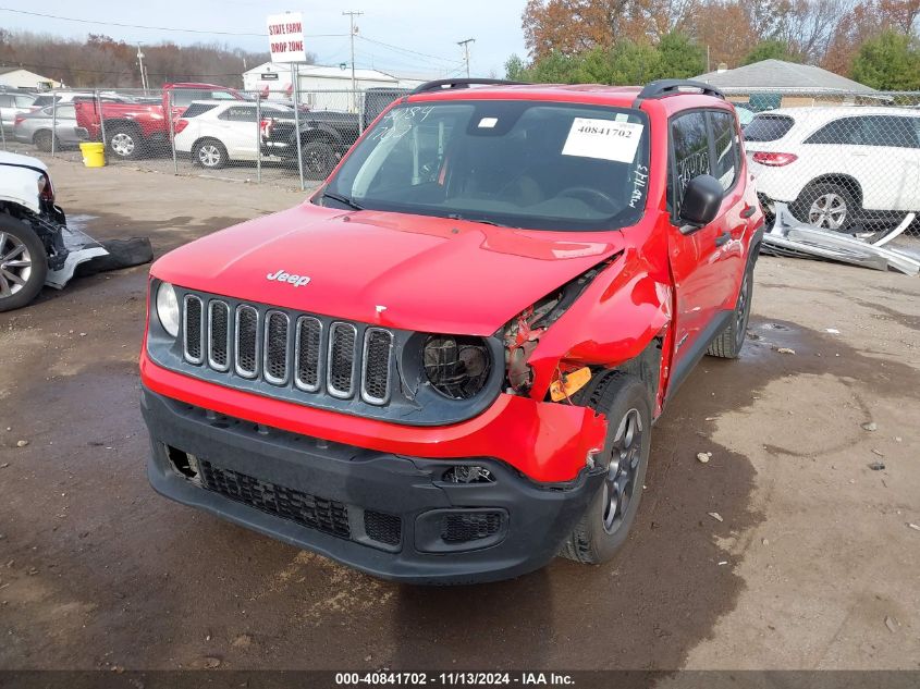 2018 Jeep Renegade Sport Fwd VIN: ZACCJAAB5JPG69036 Lot: 40841702