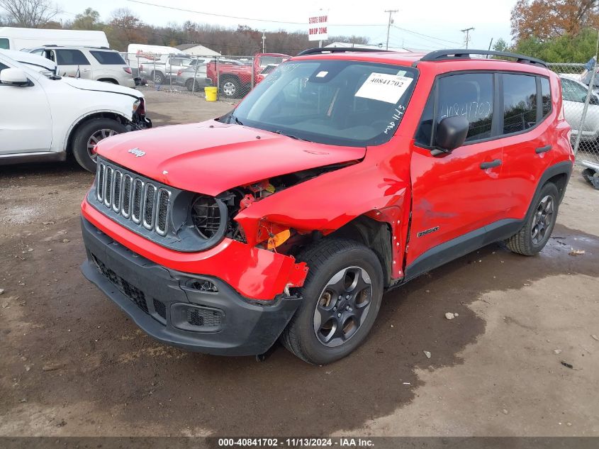 2018 Jeep Renegade Sport Fwd VIN: ZACCJAAB5JPG69036 Lot: 40841702