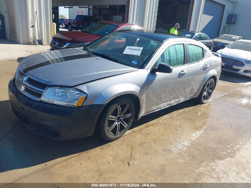 VIN 1C3CDZAGXDN587371 2013 Dodge Avenger, Se V6 no.2