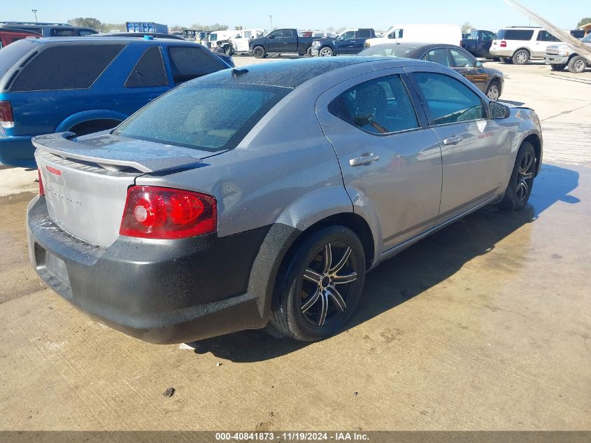 VIN 1C3CDZAGXDN587371 2013 Dodge Avenger, Se V6 no.4