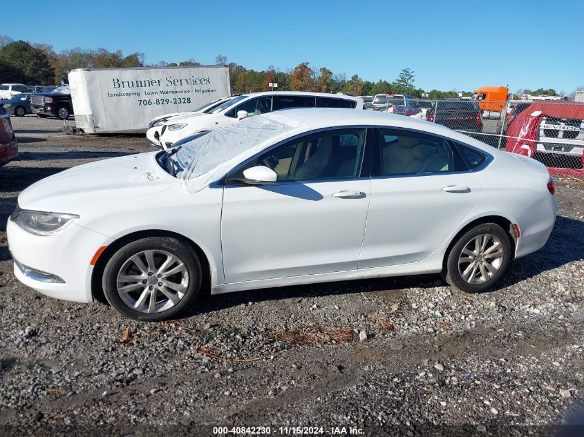 2016 Chrysler 200 Limited Platinum VIN: 1C3CCCAB9GN177086 Lot: 40842230