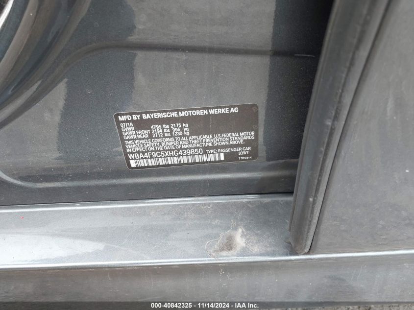 2017 BMW 430I GRAN COUPE XDRIVE - WBA4F9C5XHG439850