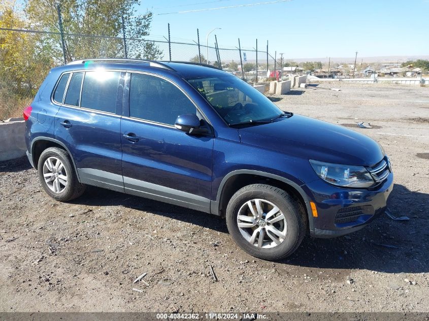 2016 Volkswagen Tiguan S VIN: WVGAV7AX8GW597282 Lot: 40842362