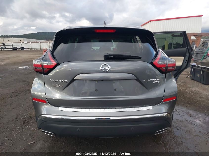 2022 Nissan Murano Platinum Intelligent Awd VIN: 5N1AZ2DS8NC108627 Lot: 40842385