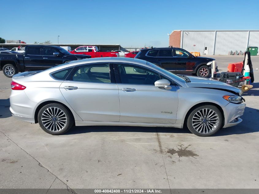 2017 Ford Fusion Hybrid Titanium VIN: 3FA6P0RU4HR375516 Lot: 40842408