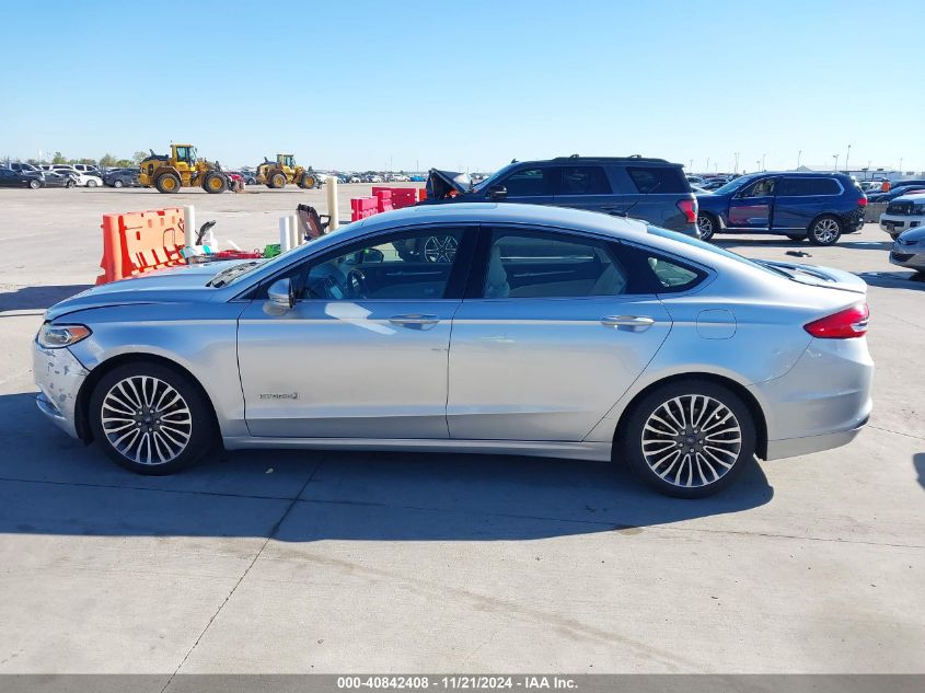 2017 Ford Fusion Hybrid Titanium VIN: 3FA6P0RU4HR375516 Lot: 40842408