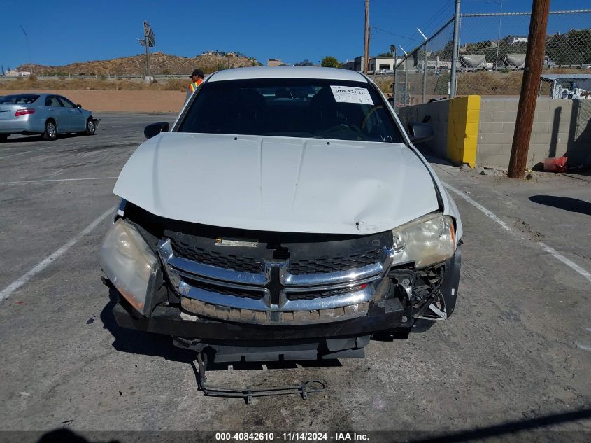 2012 Dodge Avenger Se VIN: 1C3CDZAB8CN322225 Lot: 40842610