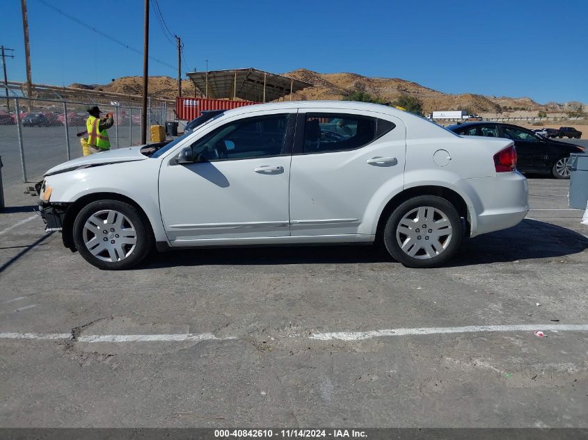 2012 Dodge Avenger Se VIN: 1C3CDZAB8CN322225 Lot: 40842610