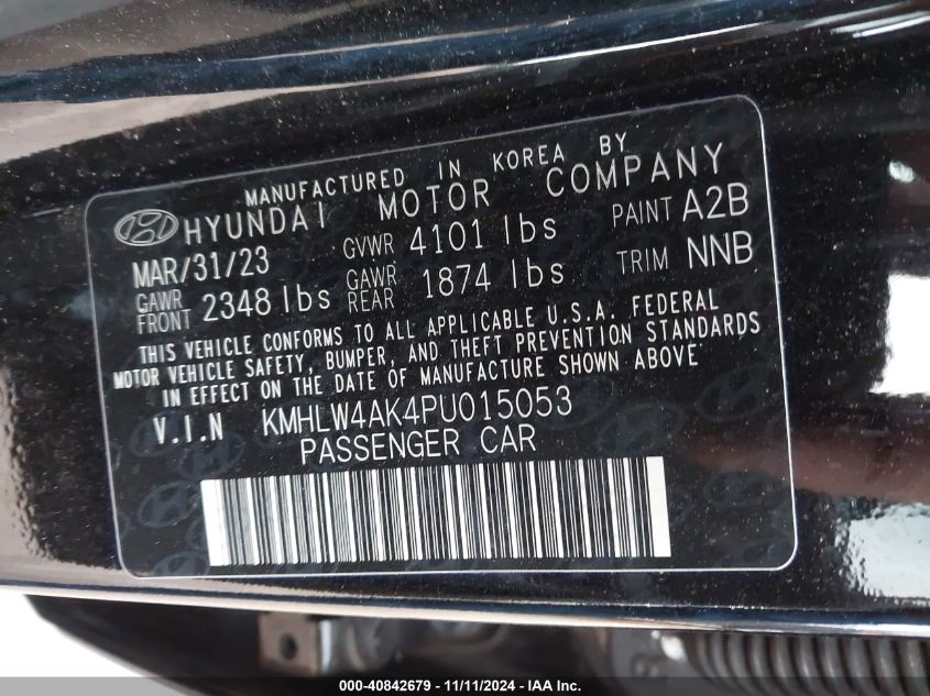 2023 HYUNDAI ELANTRA N VIN: KMHLW4AK4PU015053