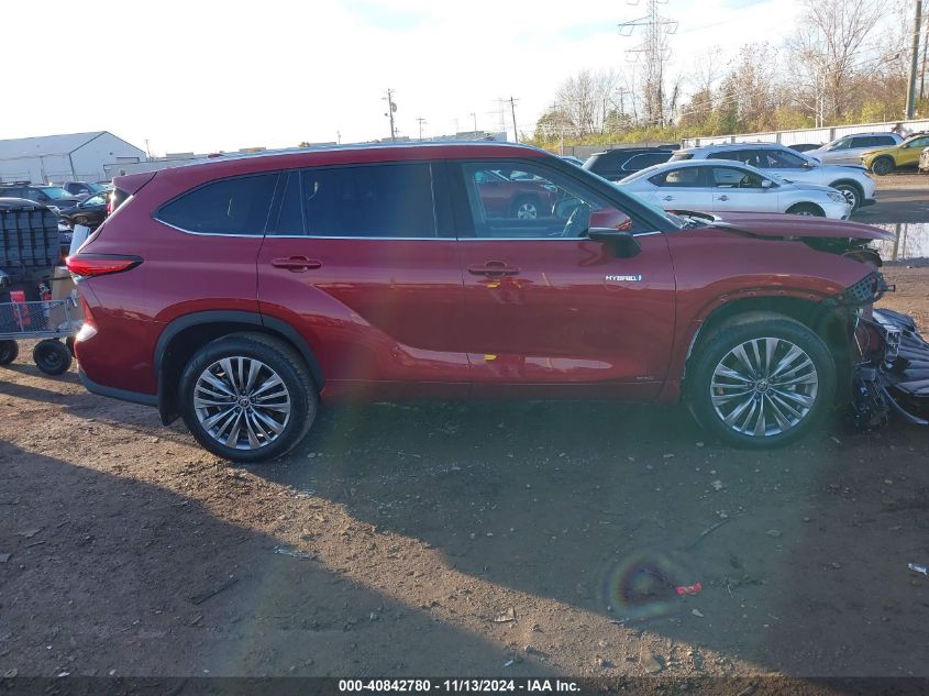 2021 Toyota Highlander Hybrid Platinum VIN: 5TDEBRCH8MS021400 Lot: 40842780