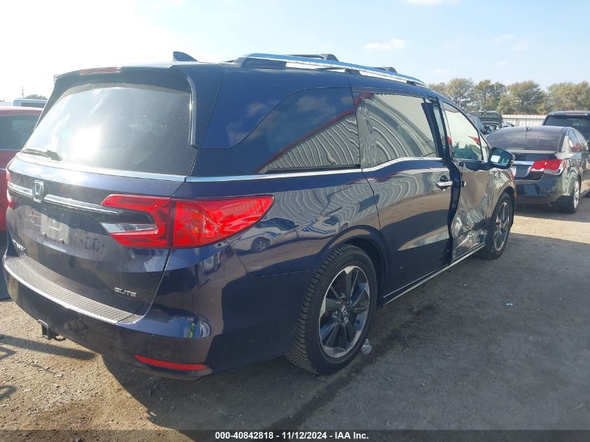 2022 Honda Odyssey Elite VIN: 5FNRL6H99NB017943 Lot: 40842818