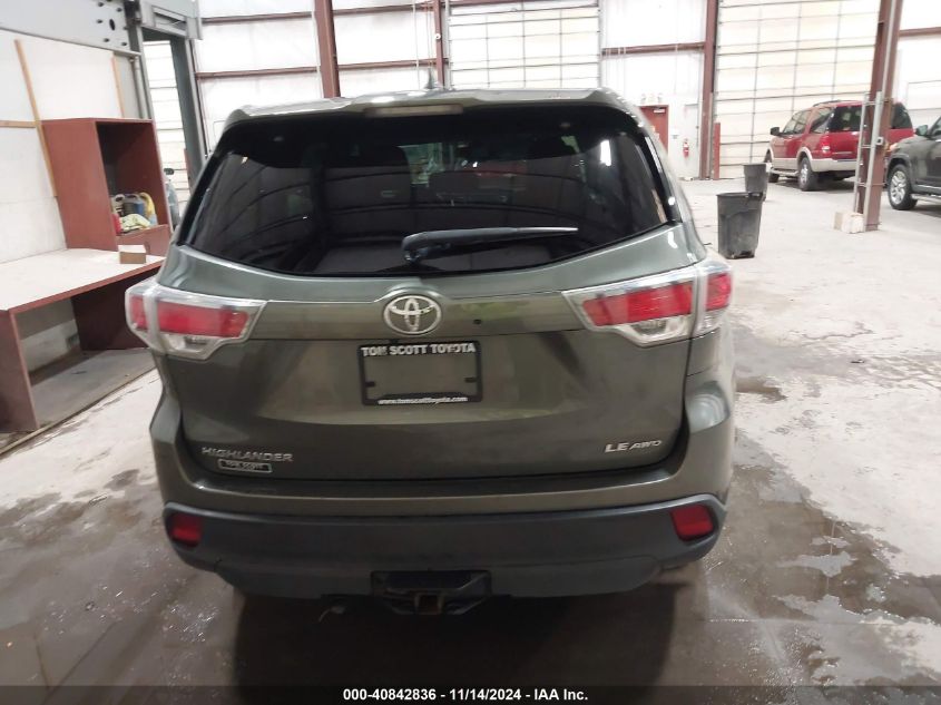 2015 Toyota Highlander Le Plus V6 VIN: 5TDBKRFH3FS118649 Lot: 40842836