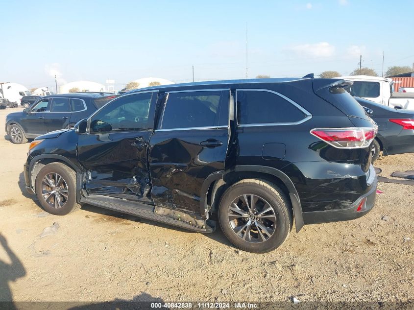 2016 Toyota Highlander Xle V6 VIN: 5TDKKRFH8GS186897 Lot: 40842838