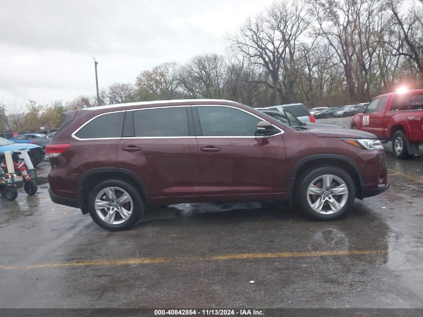 2019 Toyota Highlander Limited VIN: 5TDDZRFHXKS737098 Lot: 40842854