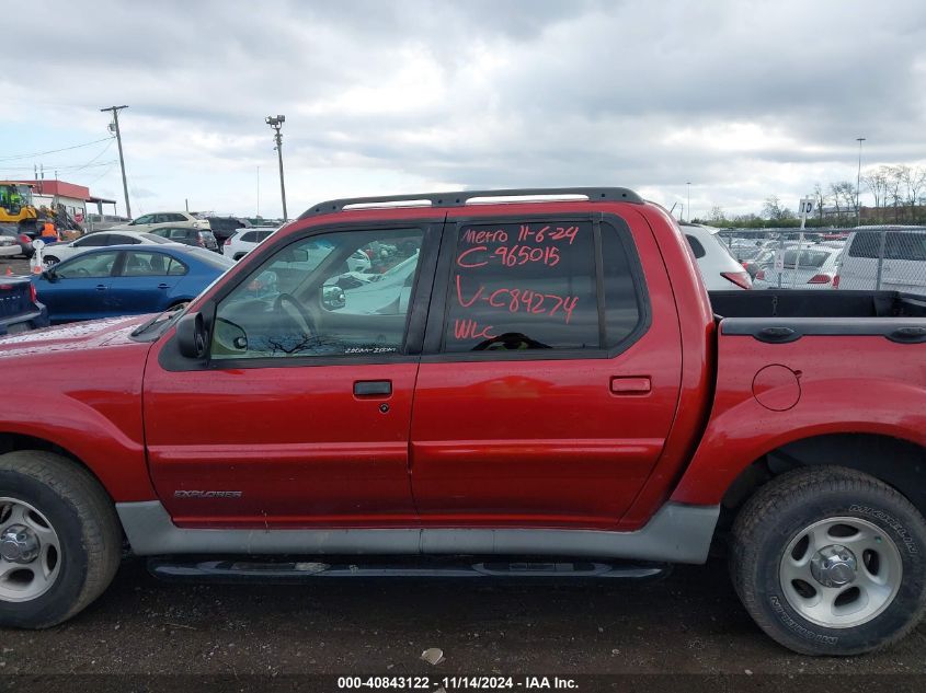 2001 Ford Explorer Sport Trac VIN: 1FMZU67EX1UC84274 Lot: 40843122