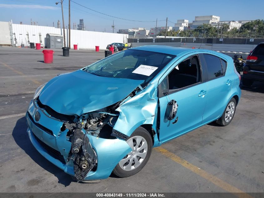 VIN JTDKDTB34E1079969 2014 Toyota Prius, C Two no.2