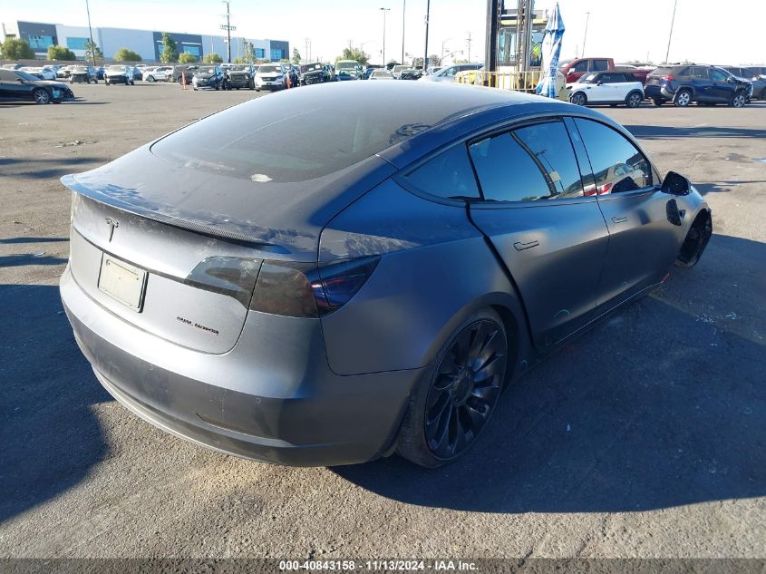 2022 Tesla Model 3 Performance Dual Motor All-Wheel Drive VIN: 5YJ3E1EC4NF265813 Lot: 40843158