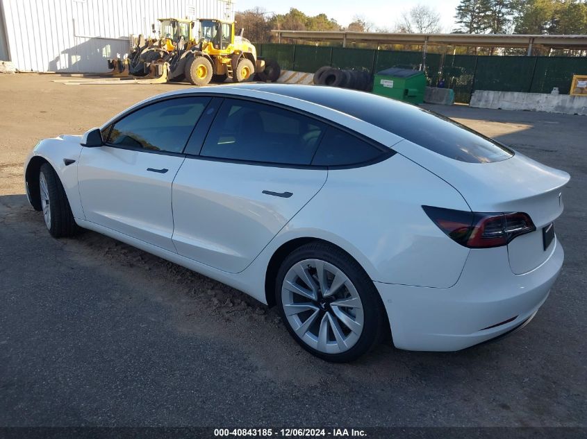 VIN 5YJ3E1EB2NF287638 2022 Tesla Model 3, Long Rang... no.3