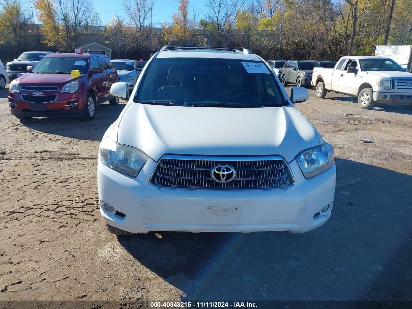 2010 Toyota Highlander Hybrid Limited V6 VIN: JTEJW3EH6A2047392 Lot: 40843215