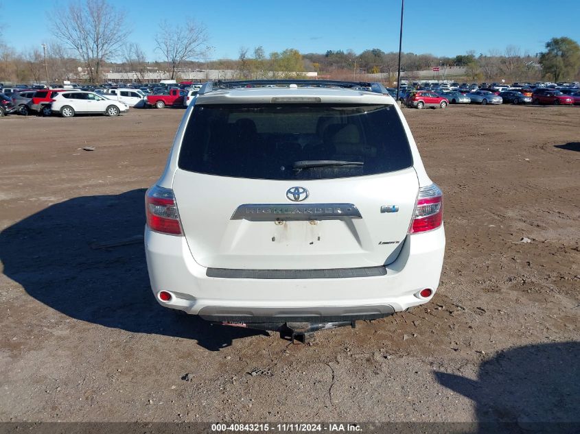 2010 Toyota Highlander Hybrid Limited V6 VIN: JTEJW3EH6A2047392 Lot: 40843215