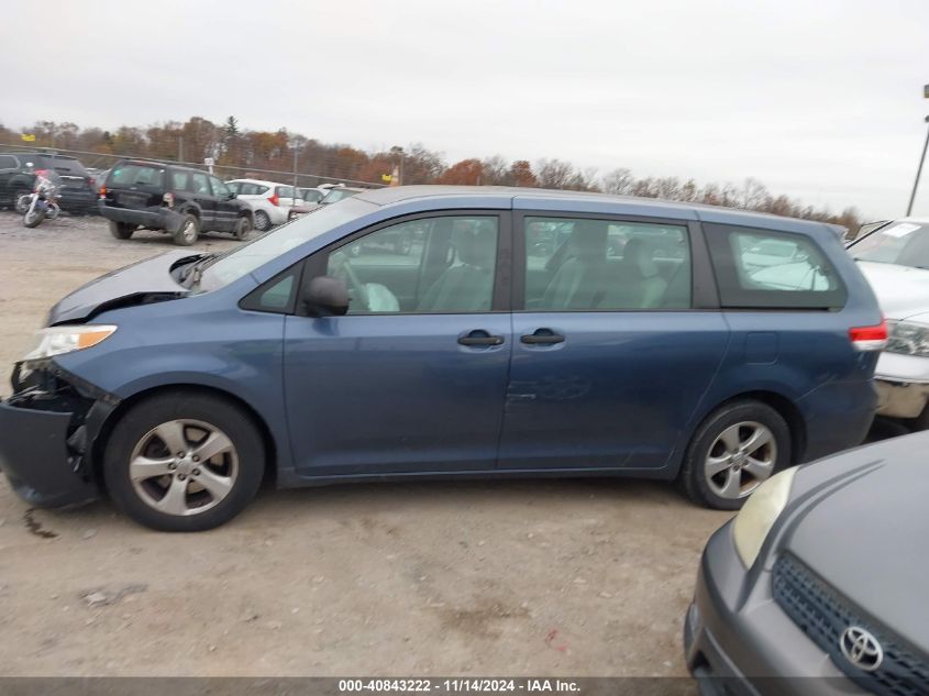 2014 Toyota Sienna L V6 7 Passenger VIN: 5TDZK3DC2ES457985 Lot: 40843222