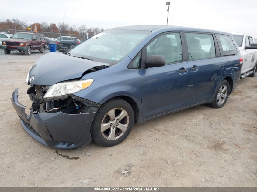 VIN 5TDZK3DC2ES457985 2014 Toyota Sienna, L V6 7 Pa... no.2