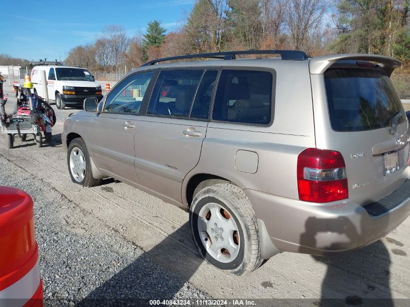 2007 Toyota Highlander Limited V6 VIN: JTEEP21A770189269 Lot: 40843234