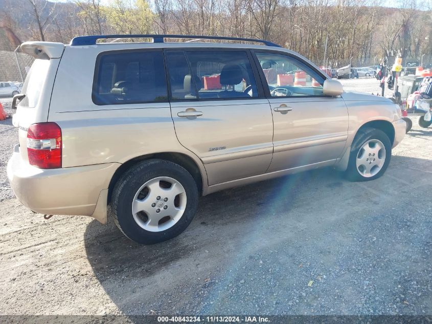 2007 Toyota Highlander Limited V6 VIN: JTEEP21A770189269 Lot: 40843234