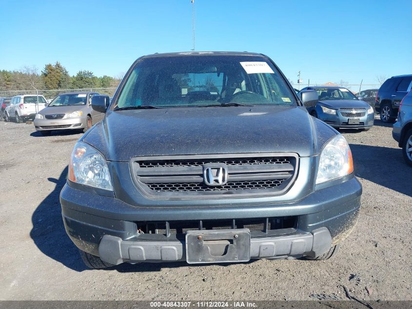 2005 Honda Pilot Ex-L VIN: 5FNYF18615B003109 Lot: 40843307