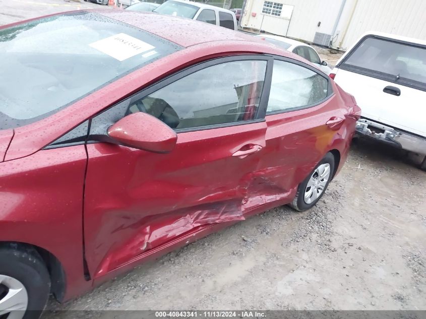 2016 Hyundai Elantra Se VIN: 5NPDH4AE1GH724465 Lot: 40843341