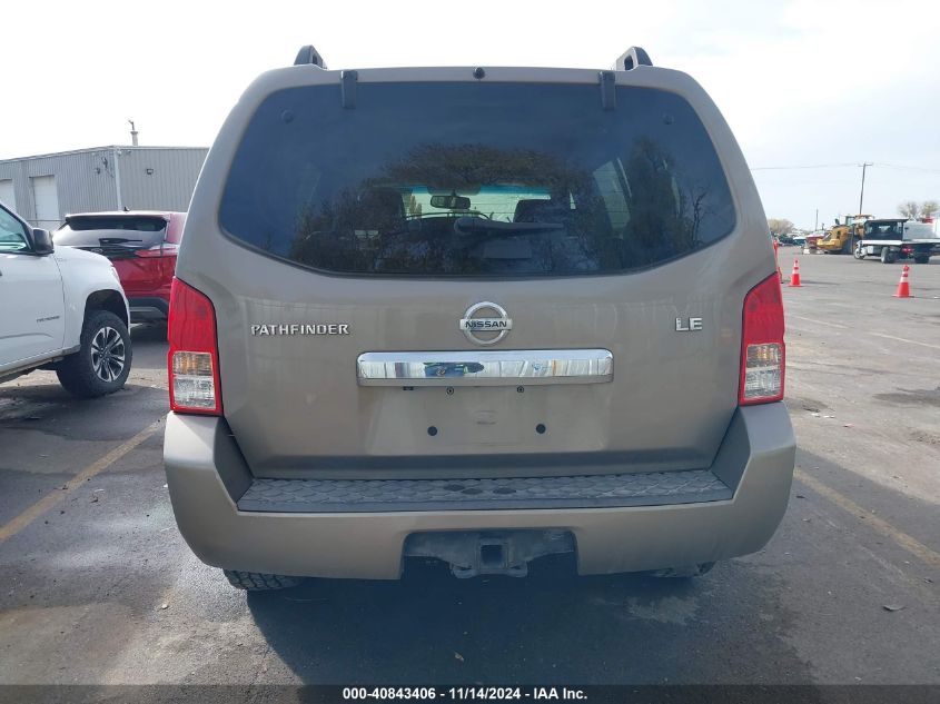 2008 Nissan Pathfinder Le VIN: 5N1AR18B78C639133 Lot: 40843406