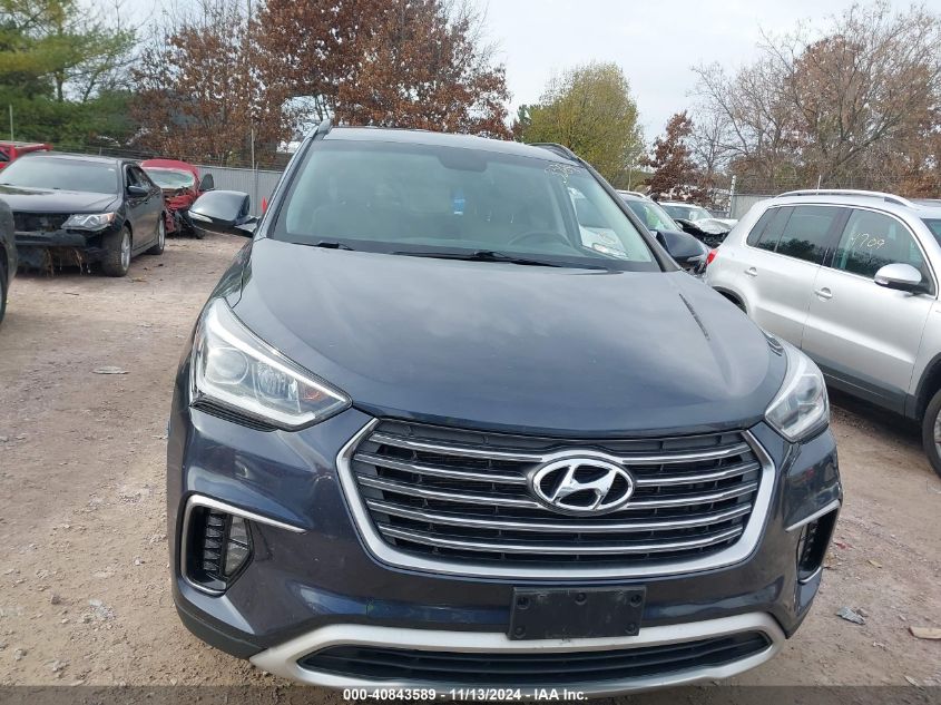 2017 Hyundai Santa Fe Limited VIN: KM8SNDHF6HU217580 Lot: 40843589