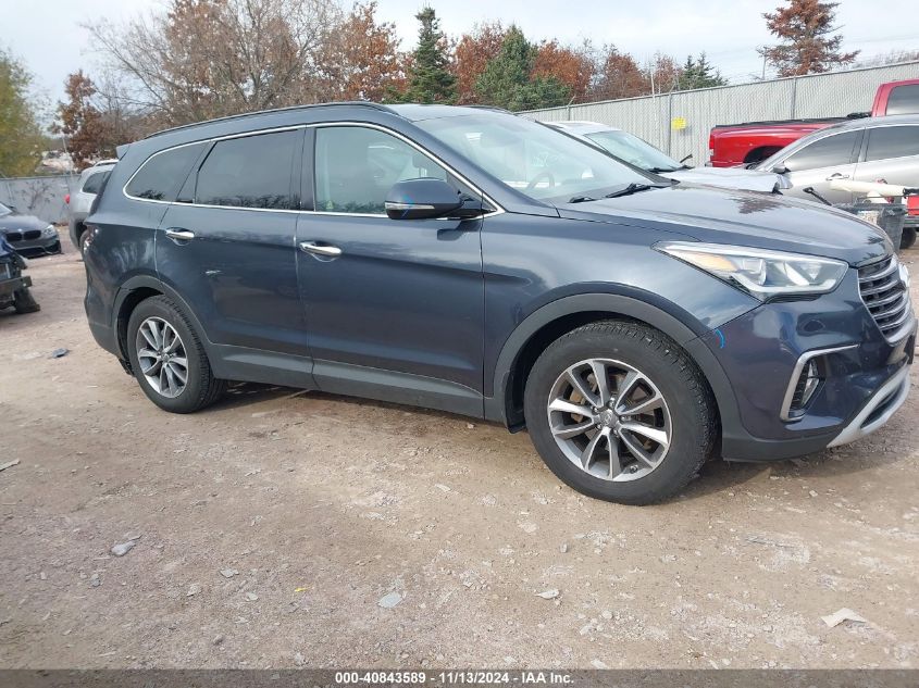 2017 Hyundai Santa Fe Limited VIN: KM8SNDHF6HU217580 Lot: 40843589