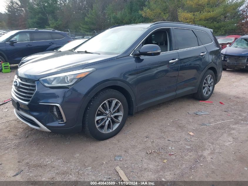 2017 Hyundai Santa Fe Limited VIN: KM8SNDHF6HU217580 Lot: 40843589